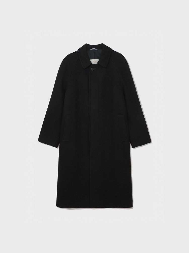 Kensington Bal Long Coat - Harris Tweed YC110  [Black]