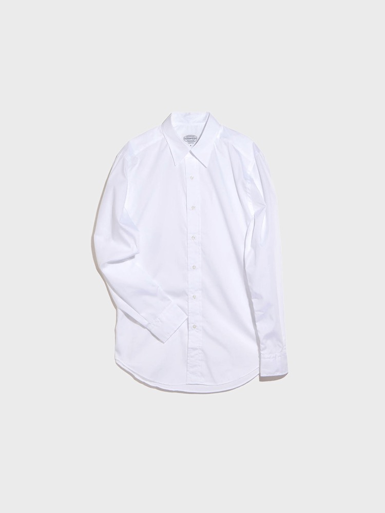 Broadcloth Point Collar Shirts [White]