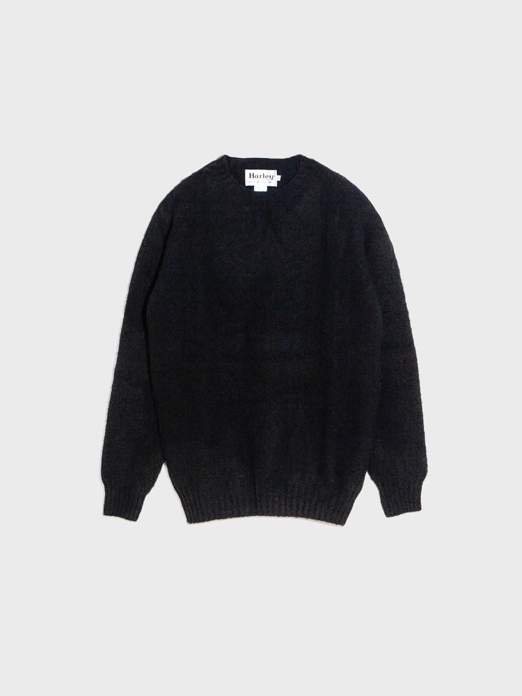 Shaggy Dog Crew Neck Sweater [Black]