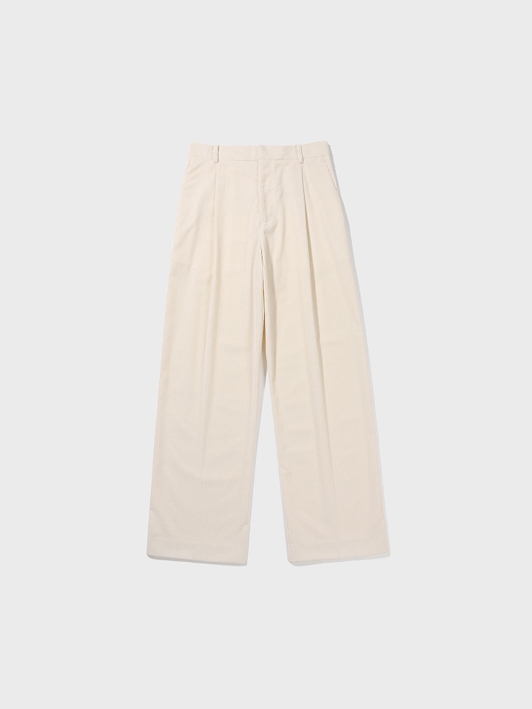 Pleated Trousers [White]