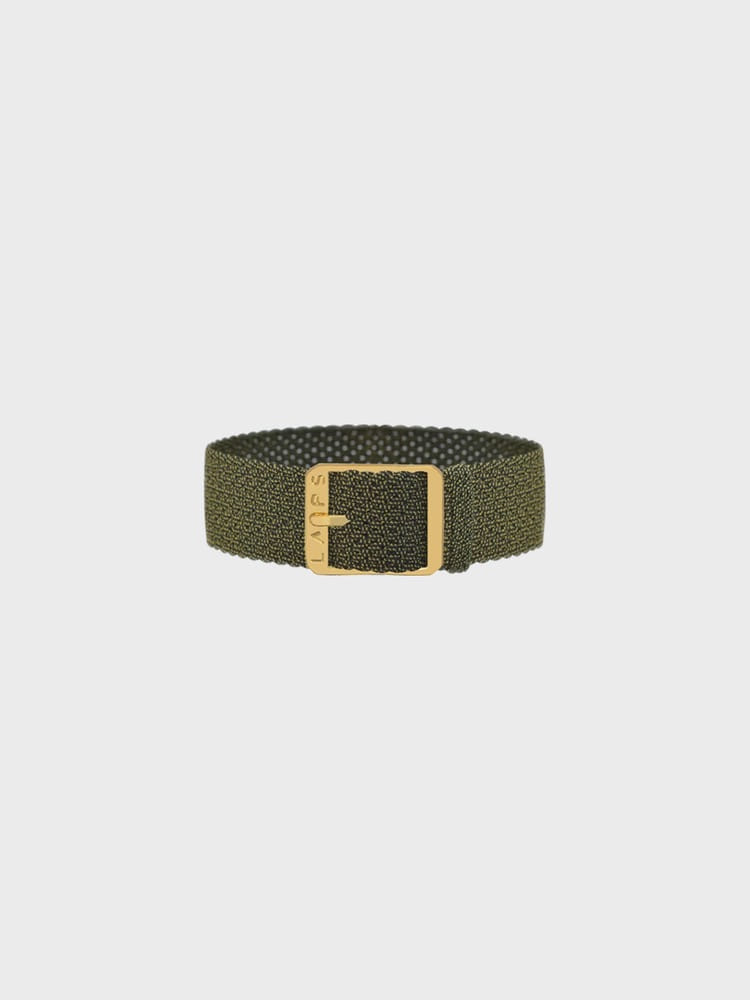 Perlon Watch Band/Gold [Khaki]