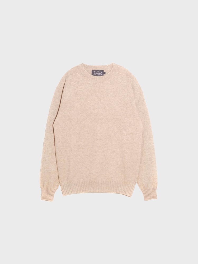Cashmere Crewneck Sweater [Light Brown Natural]