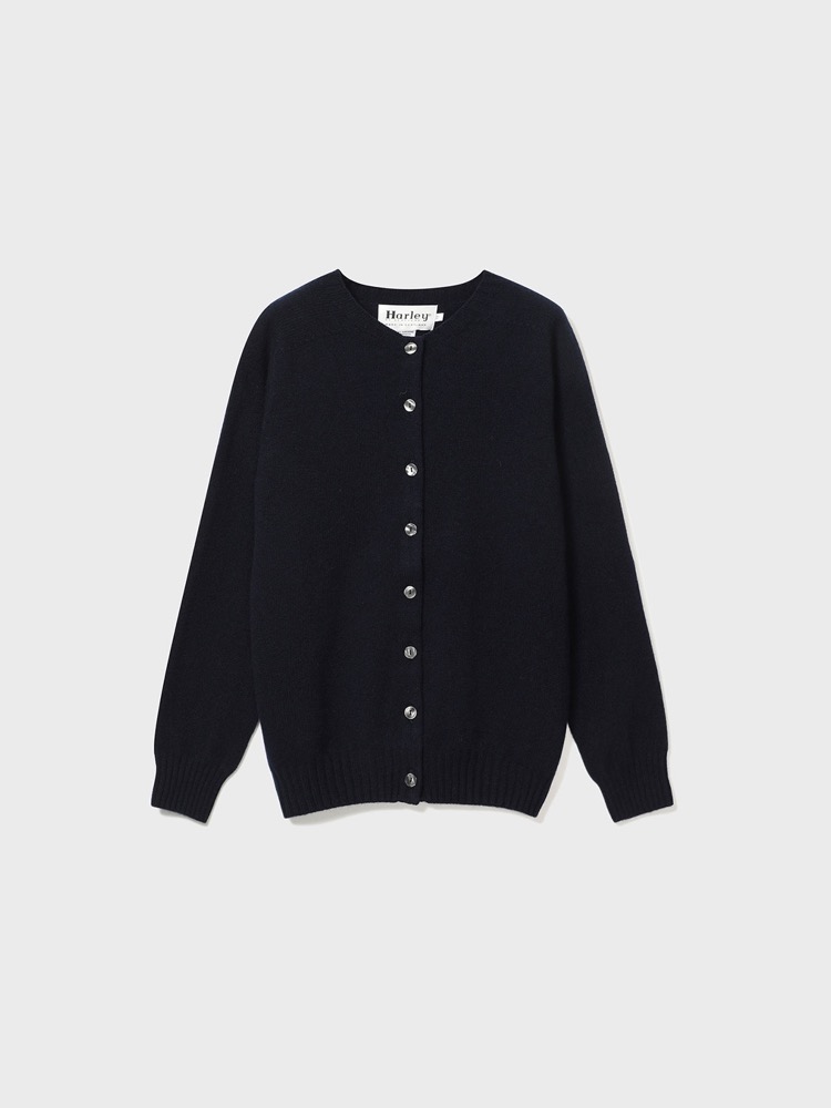 HB Cardigan With Faille Ribbon [Nero Navy]