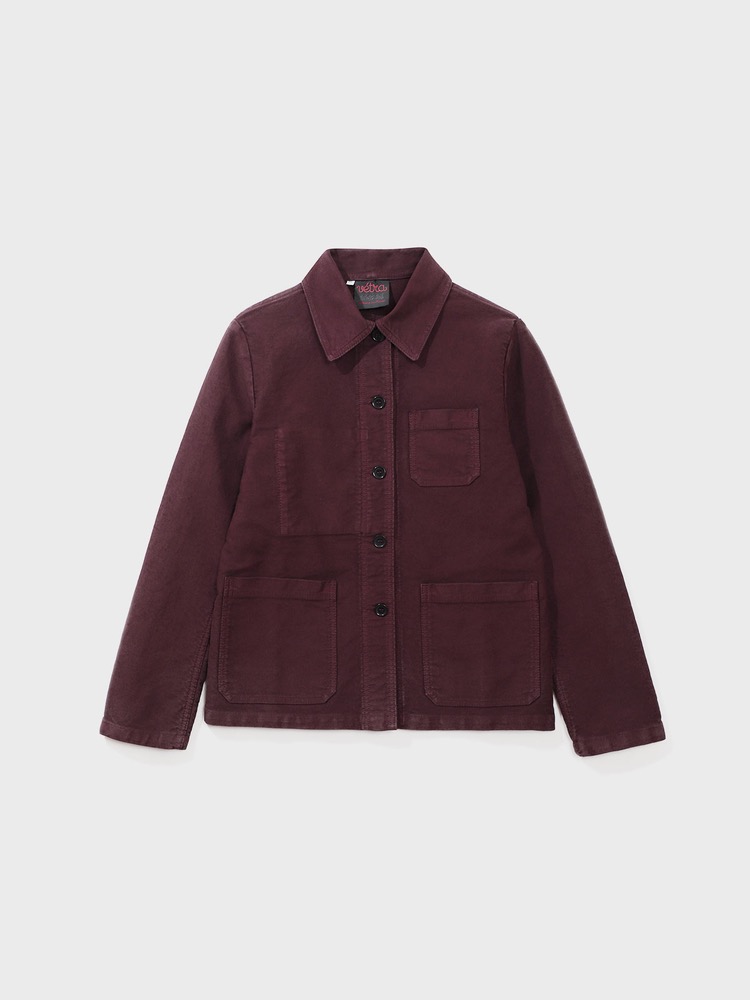 Workwear jacket  - Moleskin [Plum]