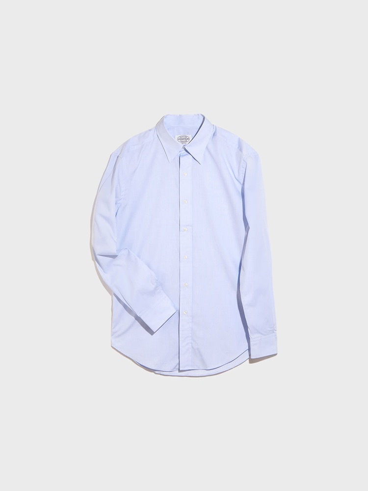 Pinpoint Point Collar Shirts [Light Blue]