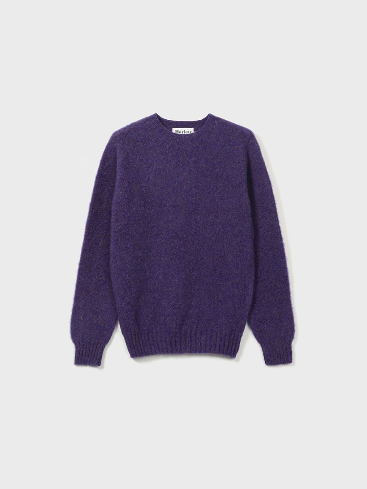 Shaggy Dog Crew Neck Sweater [Royal Violet]