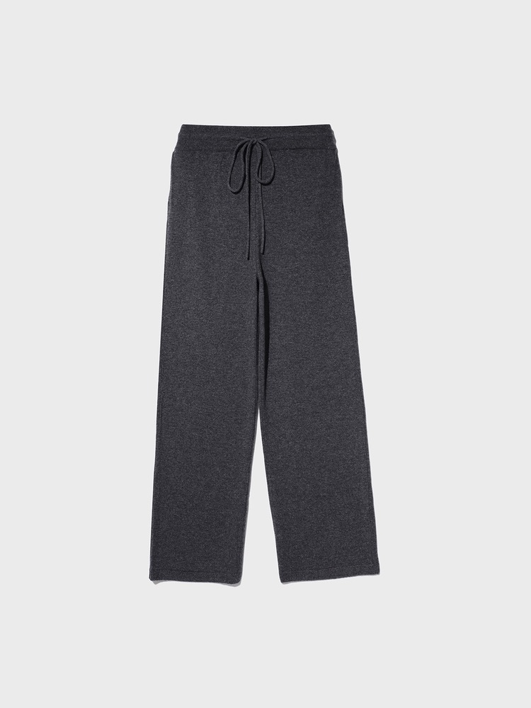 Knit trouser in Cashmere and Merino Wool [Charcoal]
