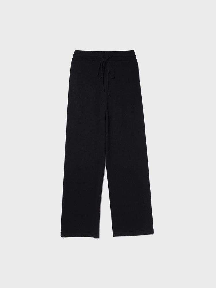 Knit trouser in Cashmere and Merino Wool [Black]