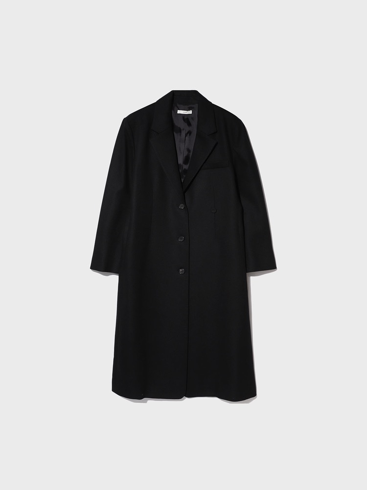 2 Way Premium Wool Long Coat [Black]