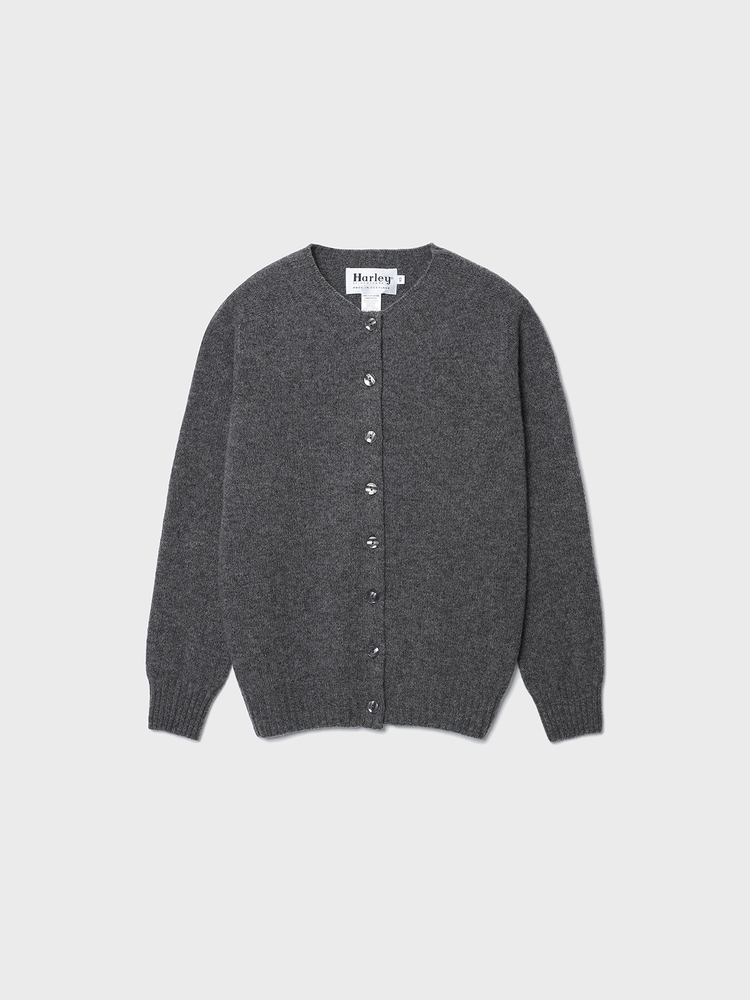 HB Cardigan With Faille Ribbon [Derby Grey]