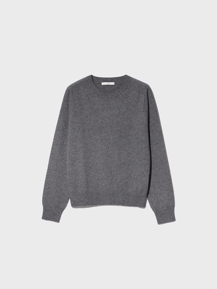 Whole Garment Sweater in Cashmere and Wool [Charcoal]