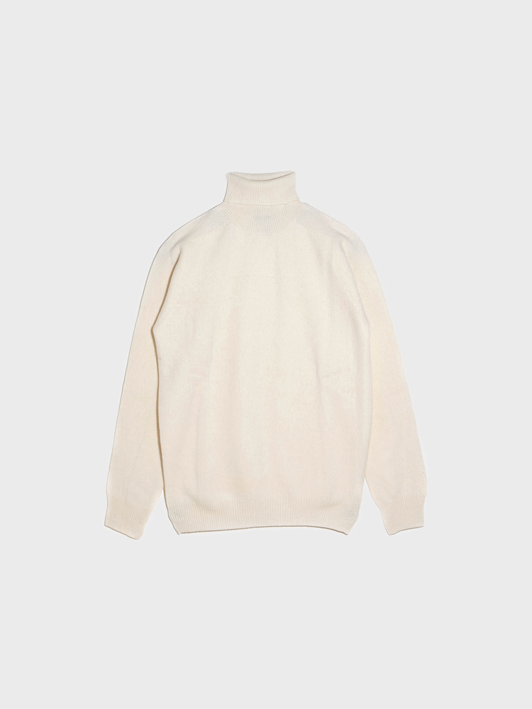 Wool / Cashmere Polo Neck Sweater [Naturale]