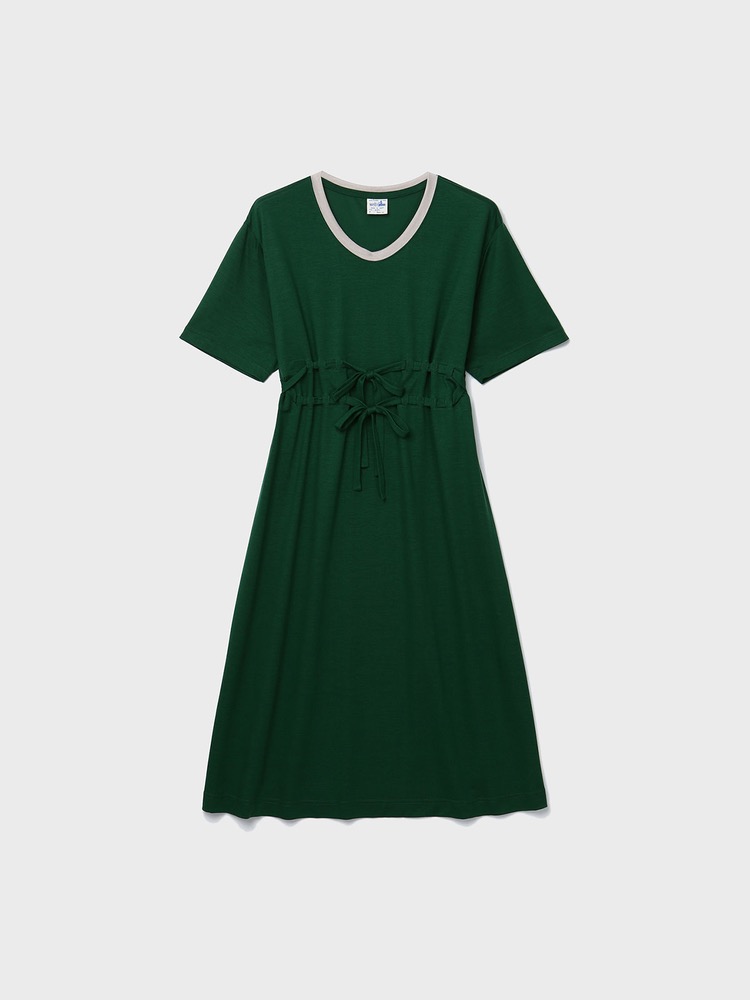 Big T-shirt dress [Green]