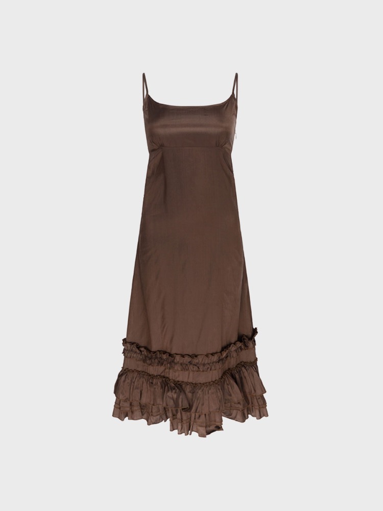 Orla Dress - Silk [Brown]